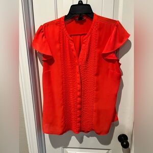 Simply Styled Orange Blouse Top